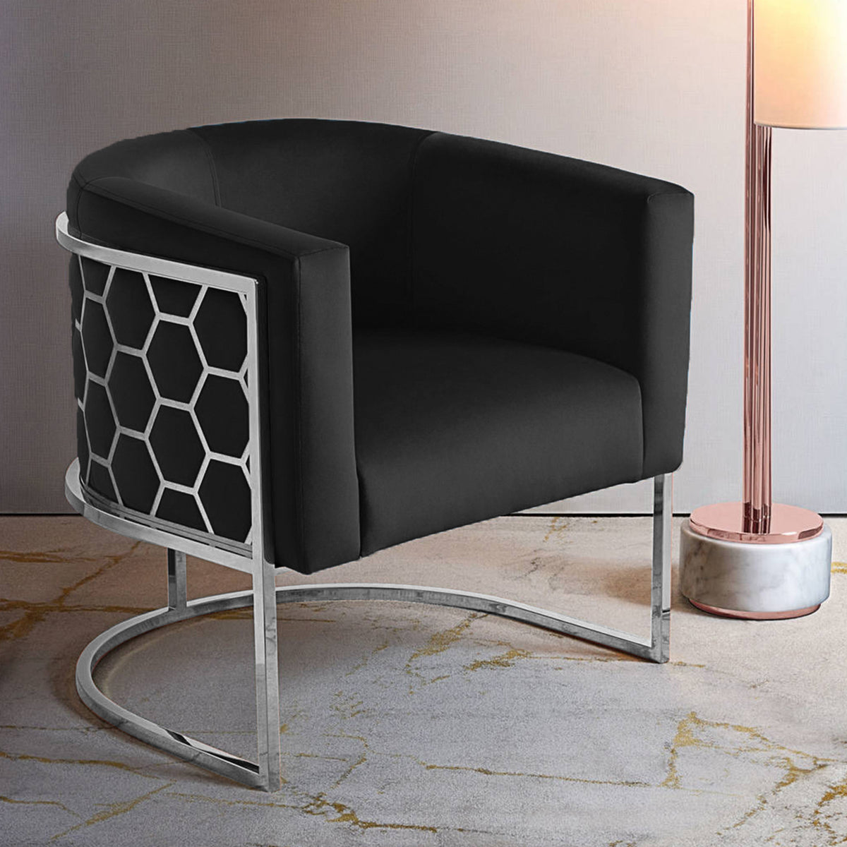 Luxury Royal Living Room Chair With silver stand