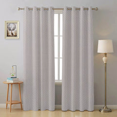 Luxury Duck Fabric Curtain - Silver Ash