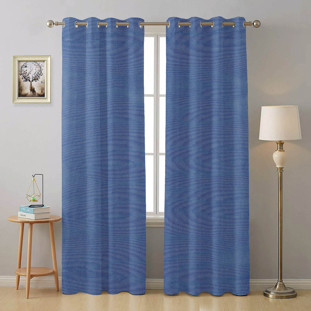 Luxury Duck Fabric Curtain - Sky Blue