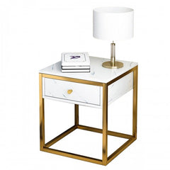 Luxury Bedroom Nightstand Side Table with Drawer