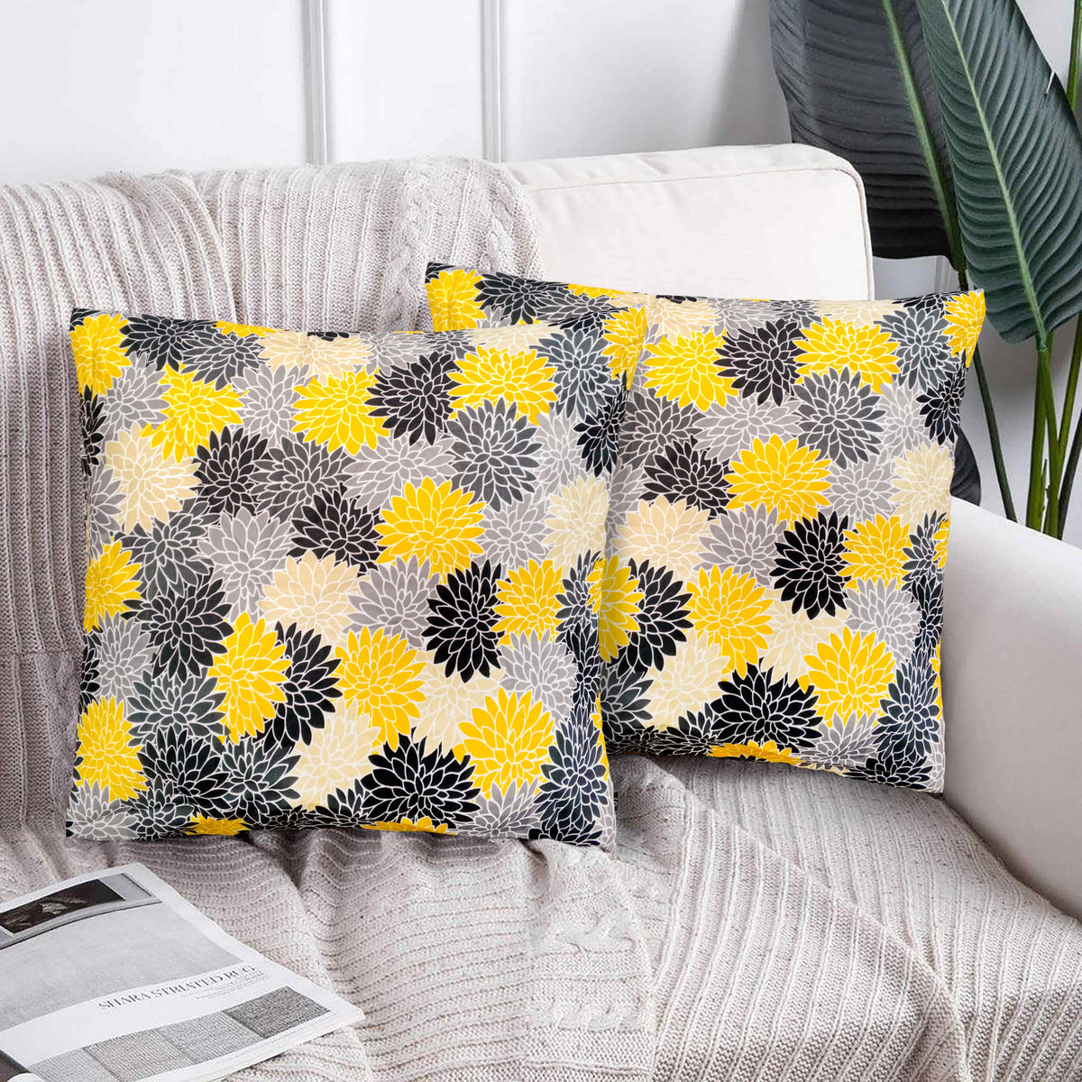 Pack of 2 printed cushion covers