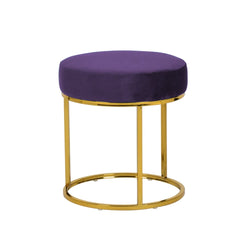 Modrest Elmont Modern Velvet & Gold Stool