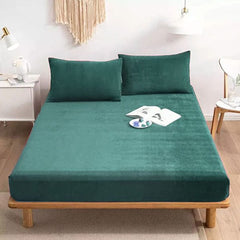 Velvet Fitted Sheet - Green