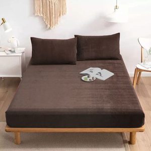 Velvet Fitted Sheet - Chocolate Brown