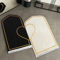 Luxury Couple Prayer Mat Black & White