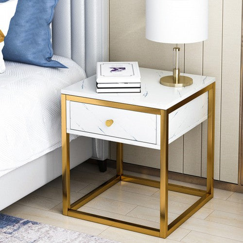 Luxury Bedroom Nightstand Side Table with Drawer