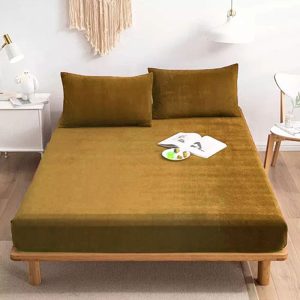 Velvet Fitted Sheet - Brown