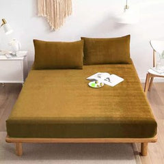 Velvet Fitted Sheet - Brown