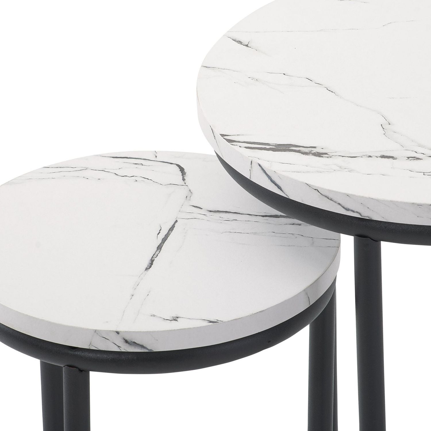 Round Nesting Side Tables Set