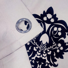 Luxury Duck Fabric Curtains_Silver Ash Damask