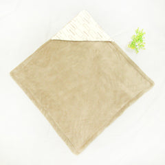 reversible printed Baby Fleece Swaddle - Beige