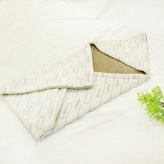 reversible printed Baby Fleece Swaddle - Beige