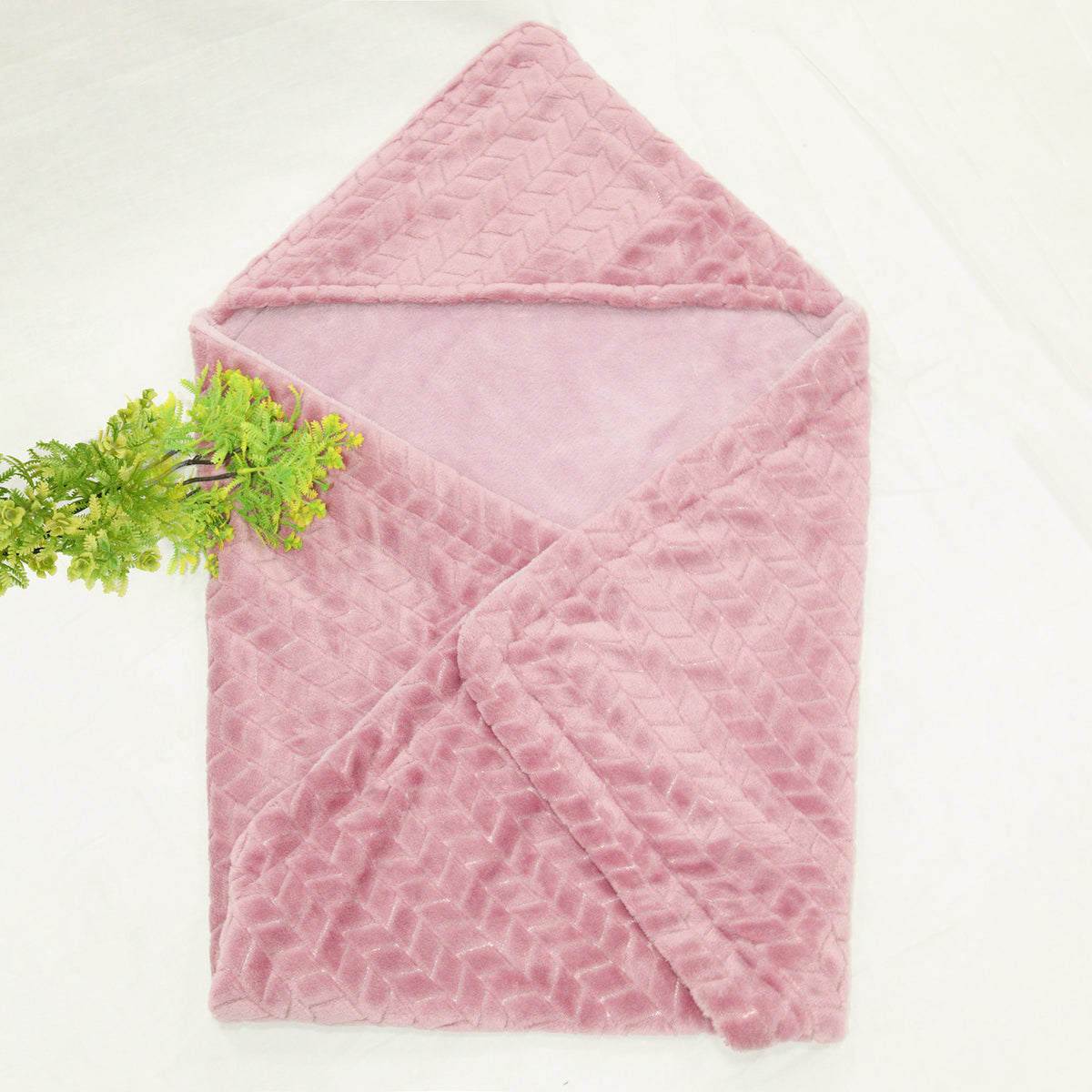 reversible Baby Fleece Swaddle - pink