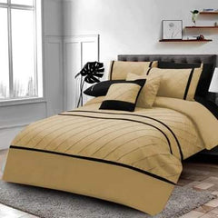 Pinch Pleated Duvet Set _ Natural