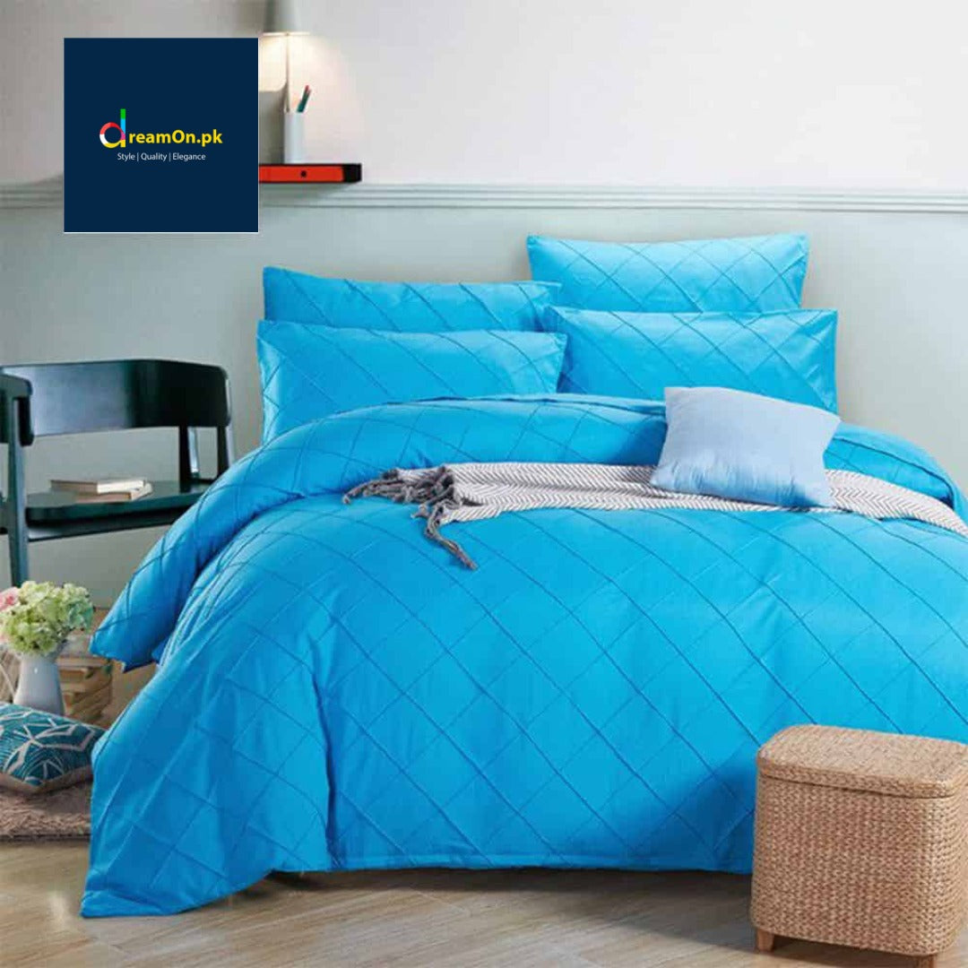 Cross Pleated Duvet - Ferozi