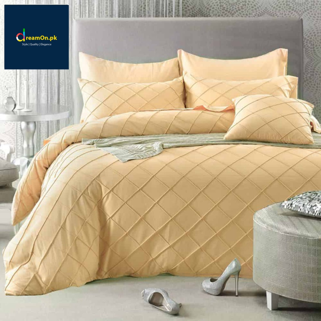 Cross Pleated Duvet - Natural