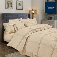 Box Pleated Duvet Set - Natural