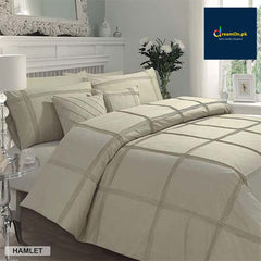 Box Pleated Duvet Set - Beige