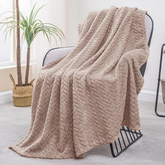 Ultra Soft & Cozy Fleece Blanket - Beige