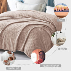 Ultra Soft & Cozy Fleece Blanket - Beige