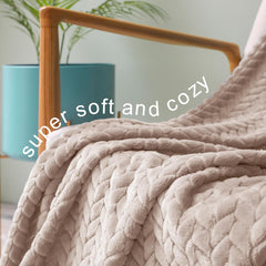 Ultra Soft & Cozy Fleece Blanket - Beige