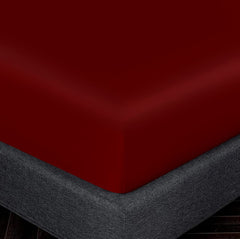 Silk Fitted Sheet - Maroon