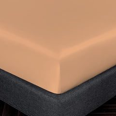 Silk Fitted Sheet - Peach