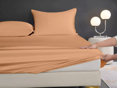 Silk Fitted Sheet - Peach