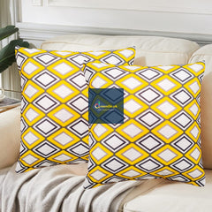 Pack of 2 jacquard printed cushion covers