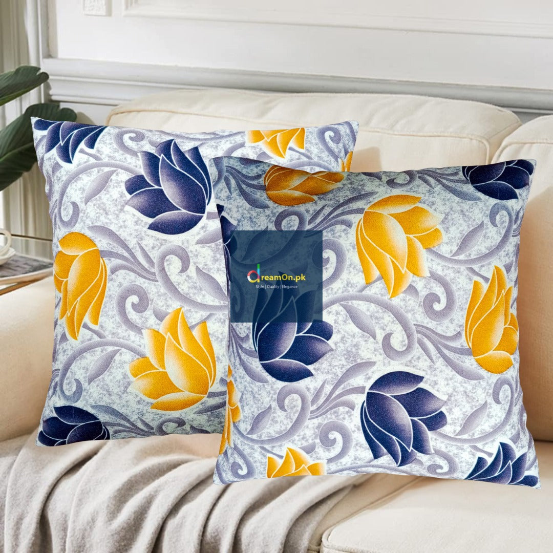 Pack of 2 jacquard printed cushion covers