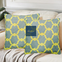 Pack of 2 jacquard printed cushion covers