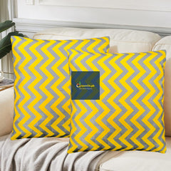 Pack of 2 jacquard printed cushion covers