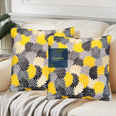 Pack of 2 jacquard printed cushion covers