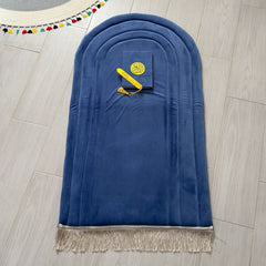 Luxury Anti-Slip Velvet Prayer Mat - Blue