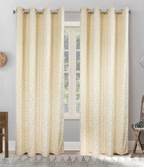 Luxury Sprinkle Design Velvet Curtain - Cream