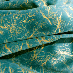 Luxury Sprinkle Design Velvet Curtain - Green