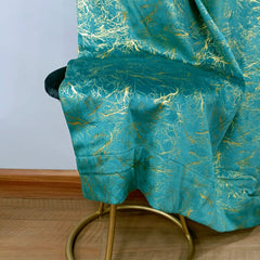 Luxury Sprinkle Design Velvet Curtain - Green