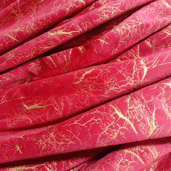 Luxury Sprinkle Design Velvet Curtain - Red