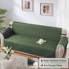 Quilted Sofa covers Non-slip _ Green