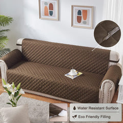 Quilted Sofa covers Non-slip _ Brown