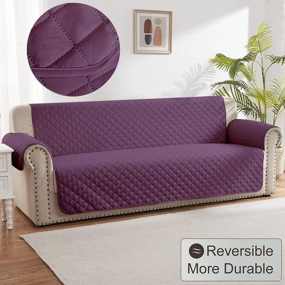 Quilted Sofa covers Non-slip _ Purple