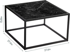 Streamline Black Square Coffee Table