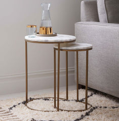 Round Nesting Side Tables Set