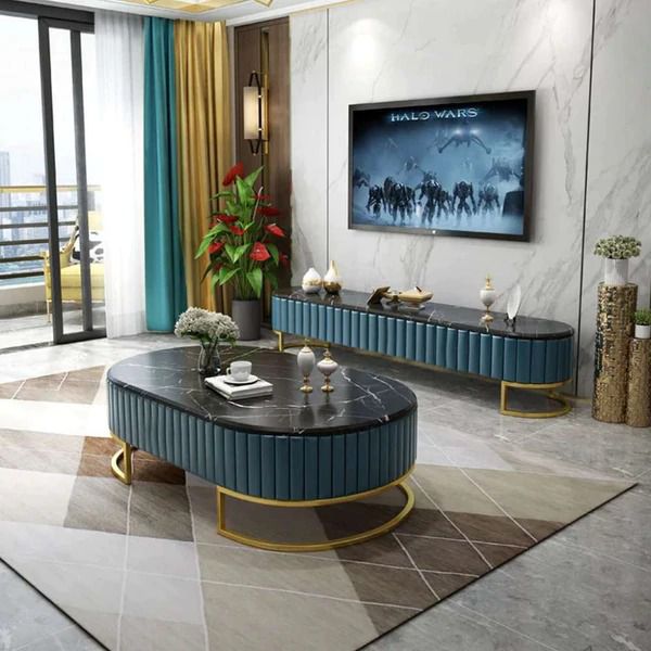 Luxury Creative Style Center Table & TV Combination Living Room Set