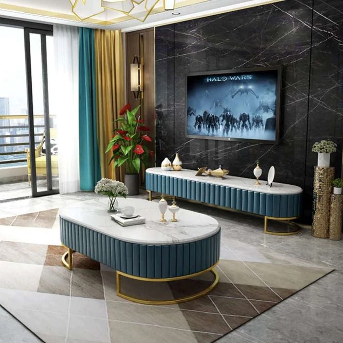 Luxury Creative Style Center Table & TV Combination Living Room Set