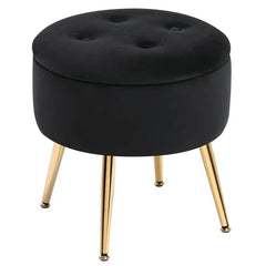 Luxury Round Stool With Steel Stand