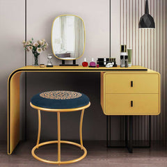 Luxury Round Metal Stool, Makeup Stool, 1 seater metal stool