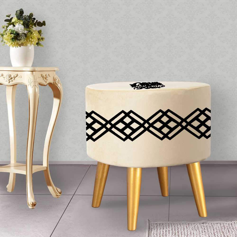 Dressing Table Wooden Stool, 1 Seater Wooden Stool