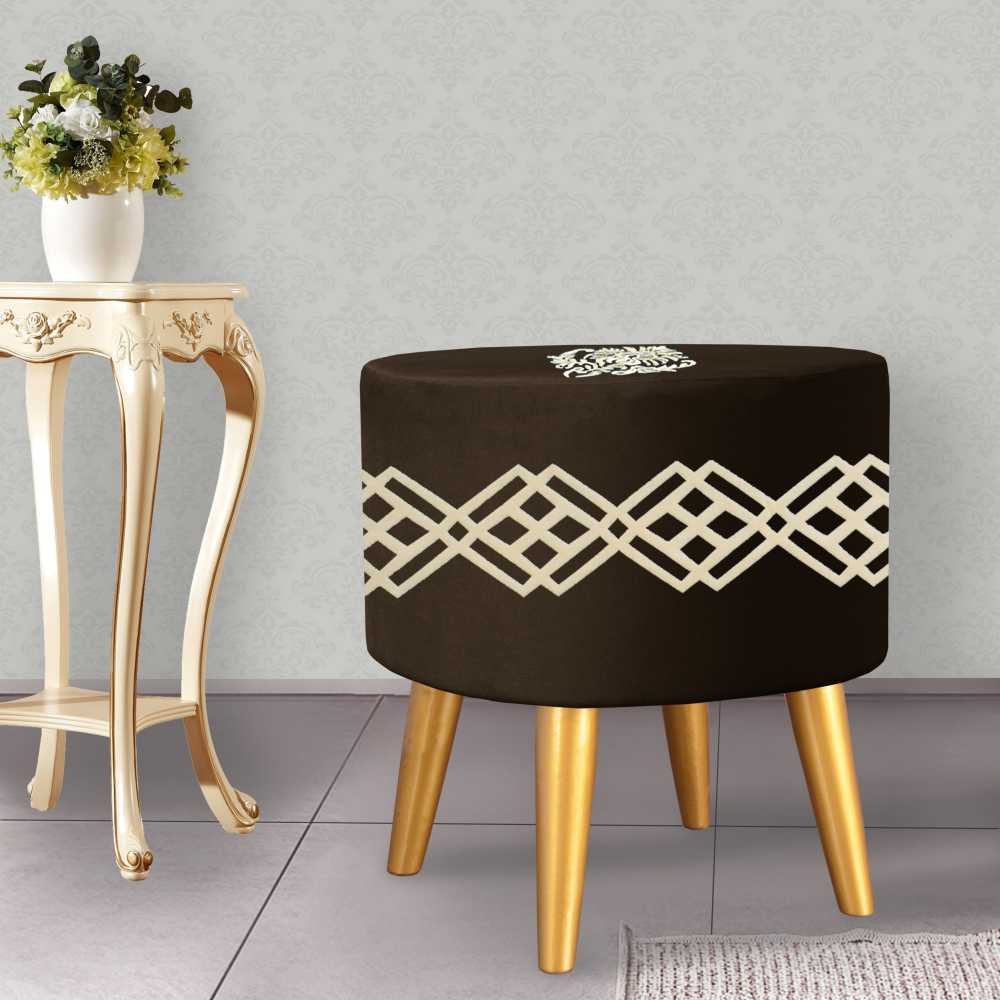 Dressing Table Wooden Stool, 1 Seater Wooden Stool