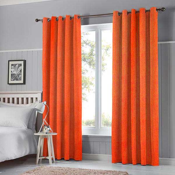 Texture Curtains - Pair (Orange) 20153